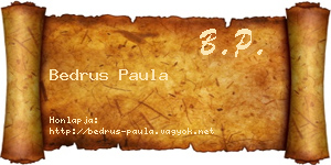 Bedrus Paula névjegykártya